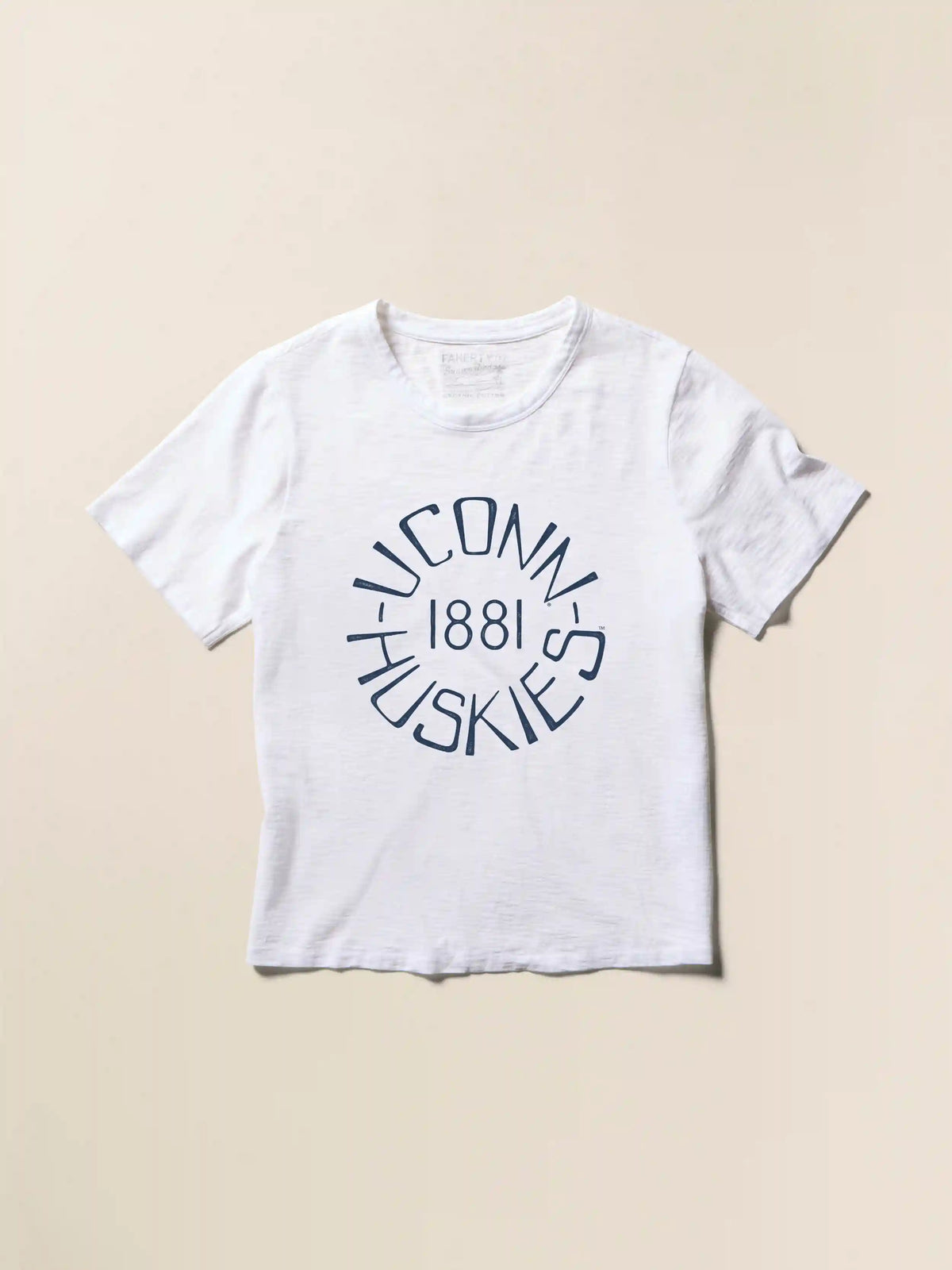 University of Connecticut Sunwashed Regenerative Tee - White