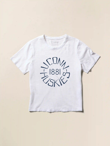 University of Connecticut Sunwashed Regenerative Tee - White