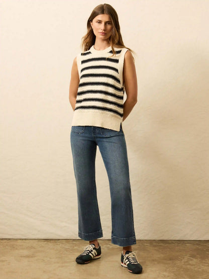 Heirloom Cotton Sweater Vest - Licorice Lines