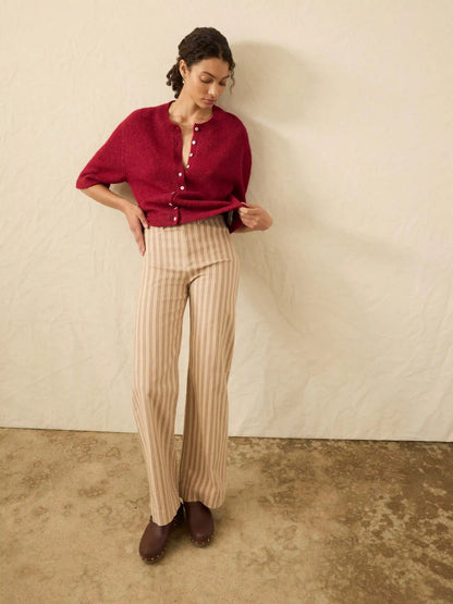 Apres Alpaca Cardigan - Wine Rust