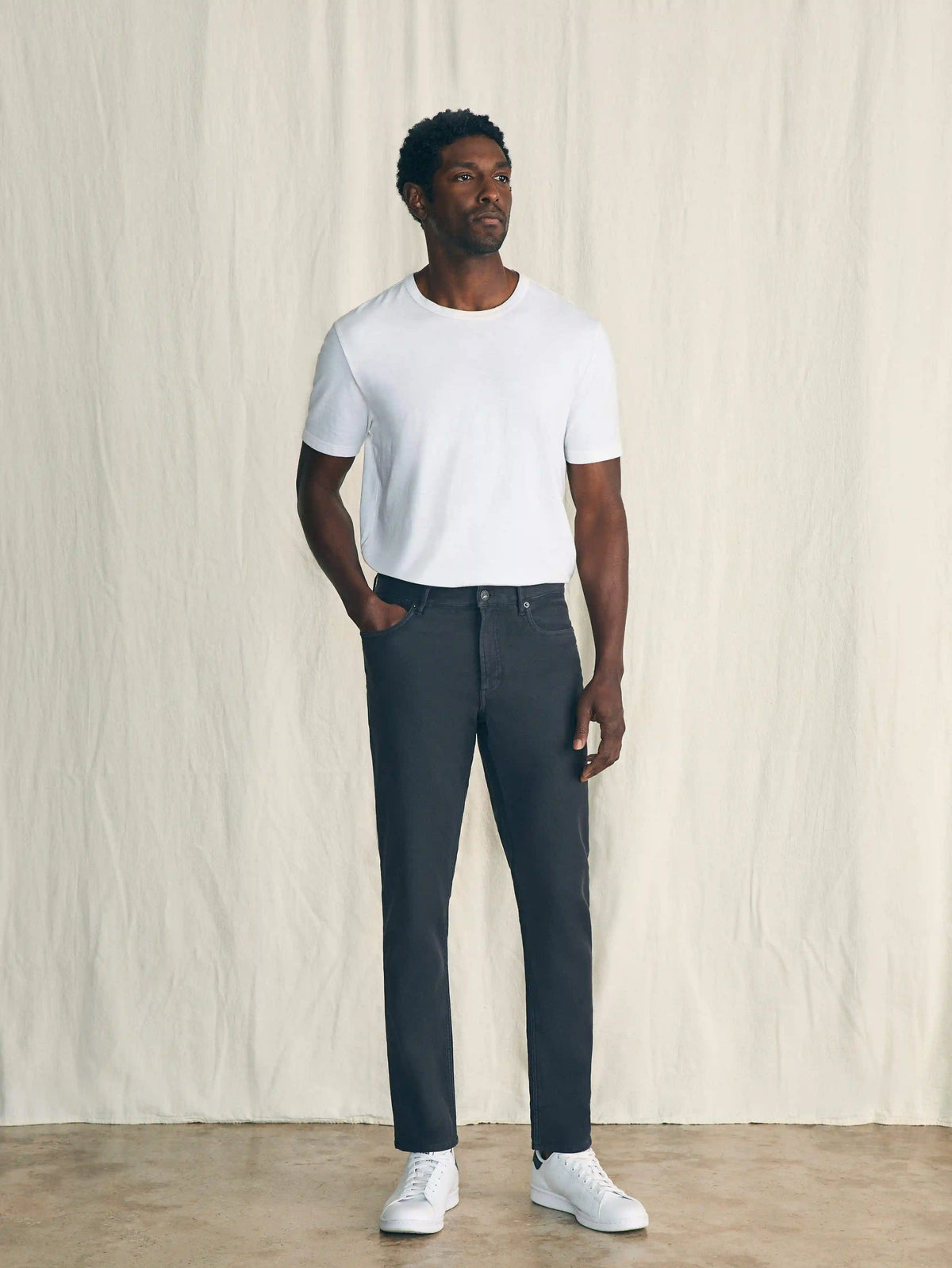 Stretch Terry 5-Pocket Pant - Onyx Black
