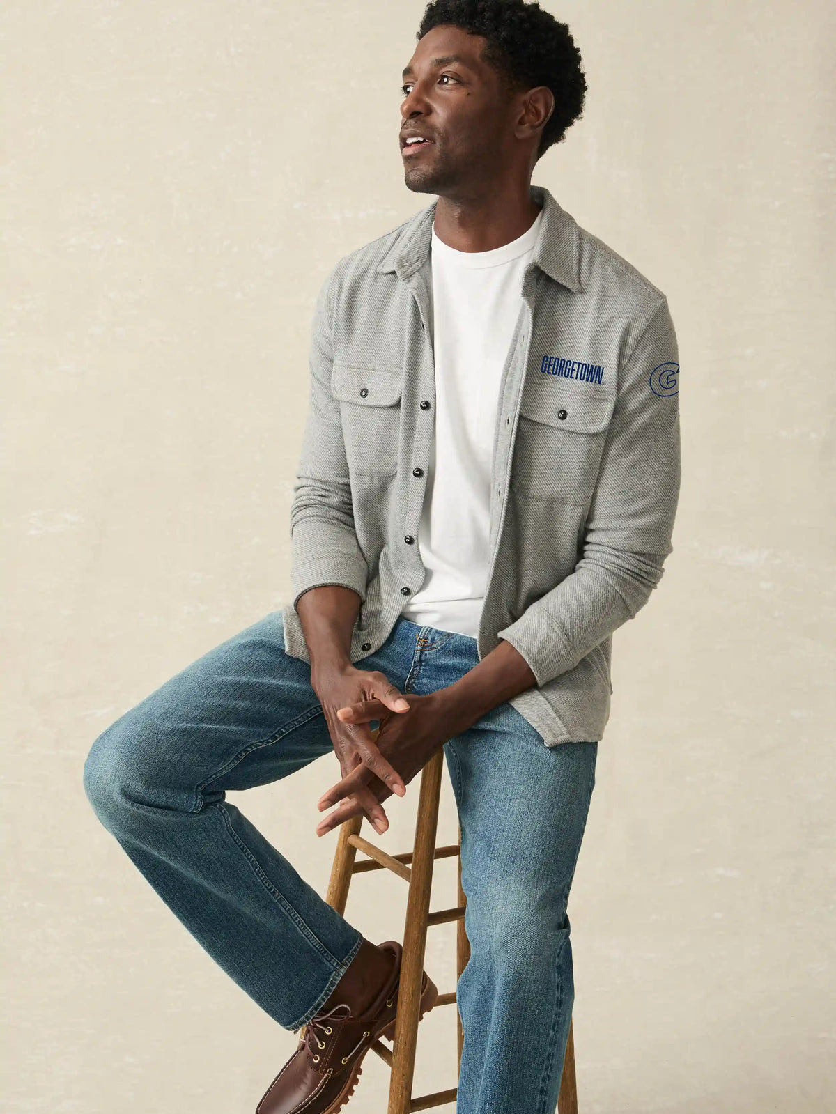 Georgetown Legend™ Sweater Shirt - Fossil Grey Twill