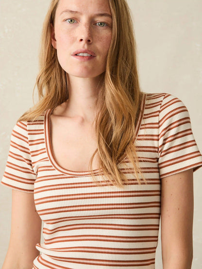 Freestyle Rib Knit Tee - Toulouse Stripe