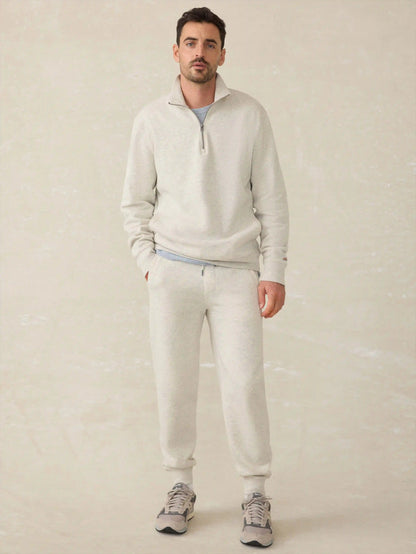 High Standard Fleece Quarter Zip - Antique Ivory Heather