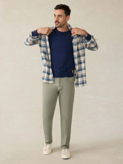 Stretch Terry 5-Pocket Pant - Faded Olive