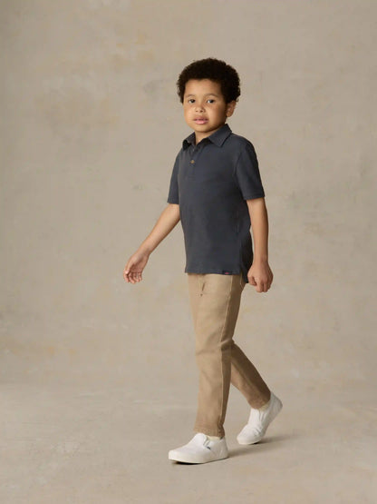Little Kids Sunwashed T-Shirt Polo - Dune Navy