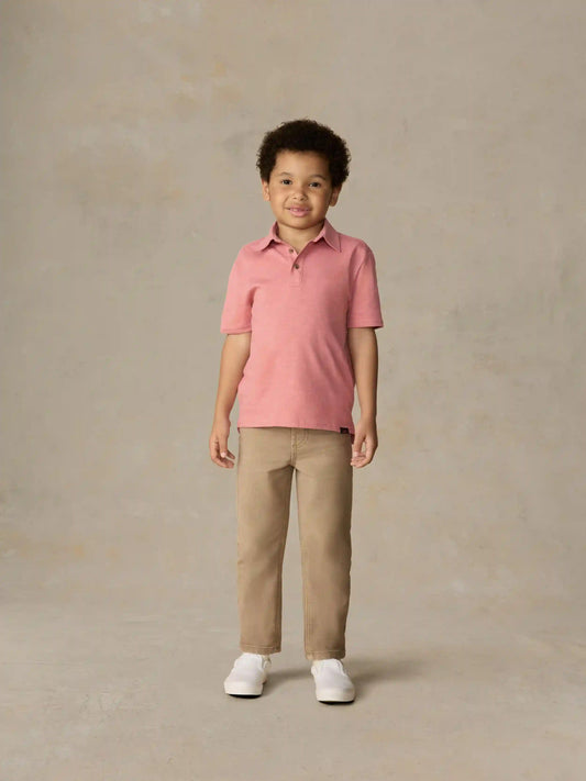 Little Kids Sunwashed T-Shirt Polo - Faded Flag