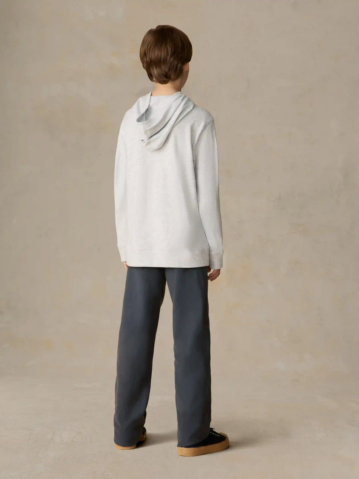 Big Kids Sunwashed Organic Hoodie - Light Grey Heather