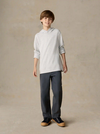 Big Kids Sunwashed Organic Hoodie - Light Grey Heather