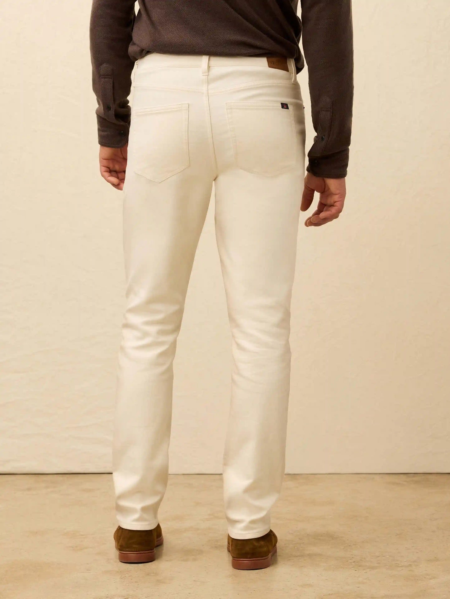Stretch Terry 5-Pocket Pant - Egret