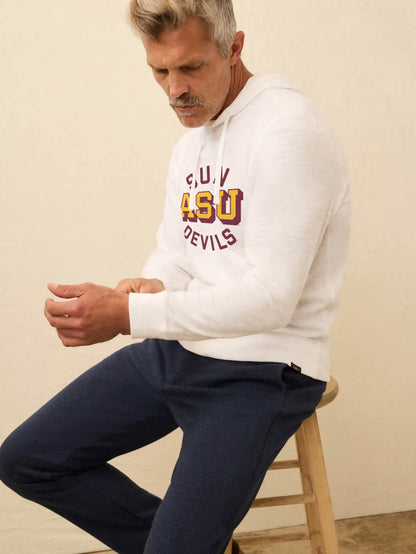 Arizona State University Sunwashed Slub Hoodie - White