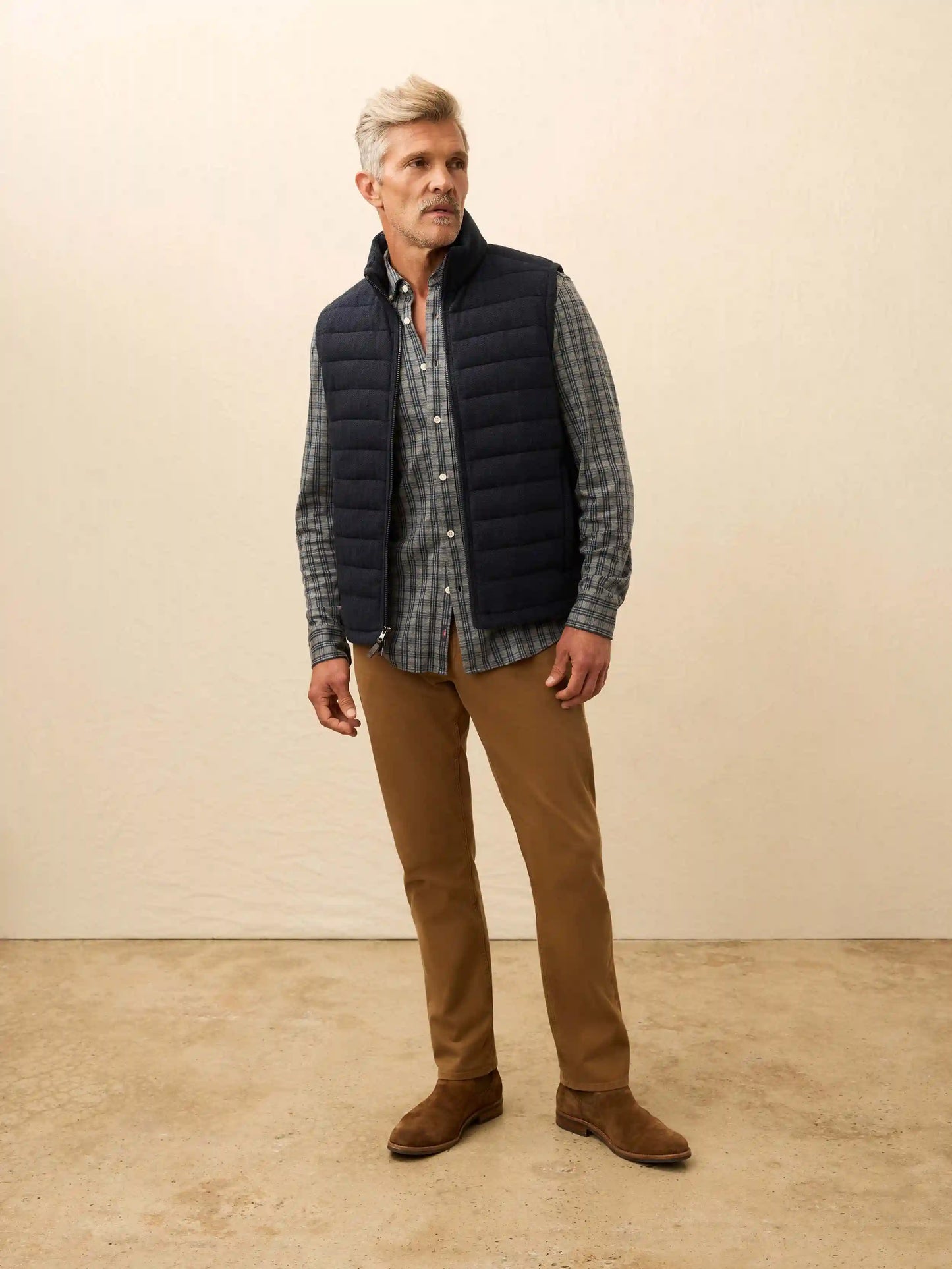 Teton Valley Vest - Navy Twilight Herringbone