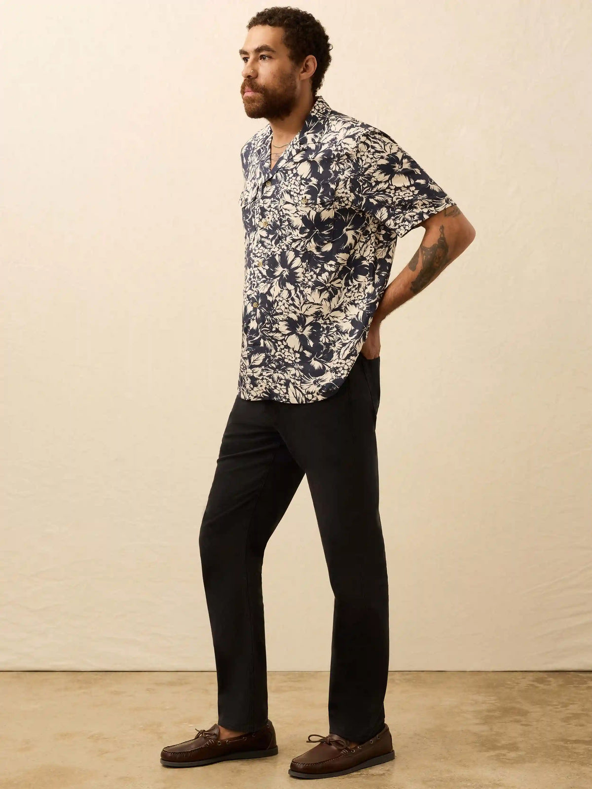 Short-Sleeve Bali Camp Shirt - Fjord Bloom