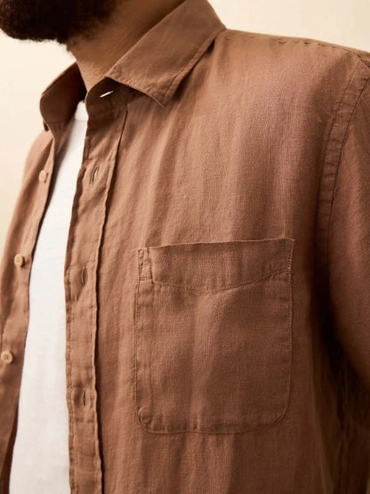 Laguna Linen Shirt - Chestnut Woods
