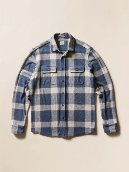 Legend™ Sweater Shirt - Navy Cloud Plaid
