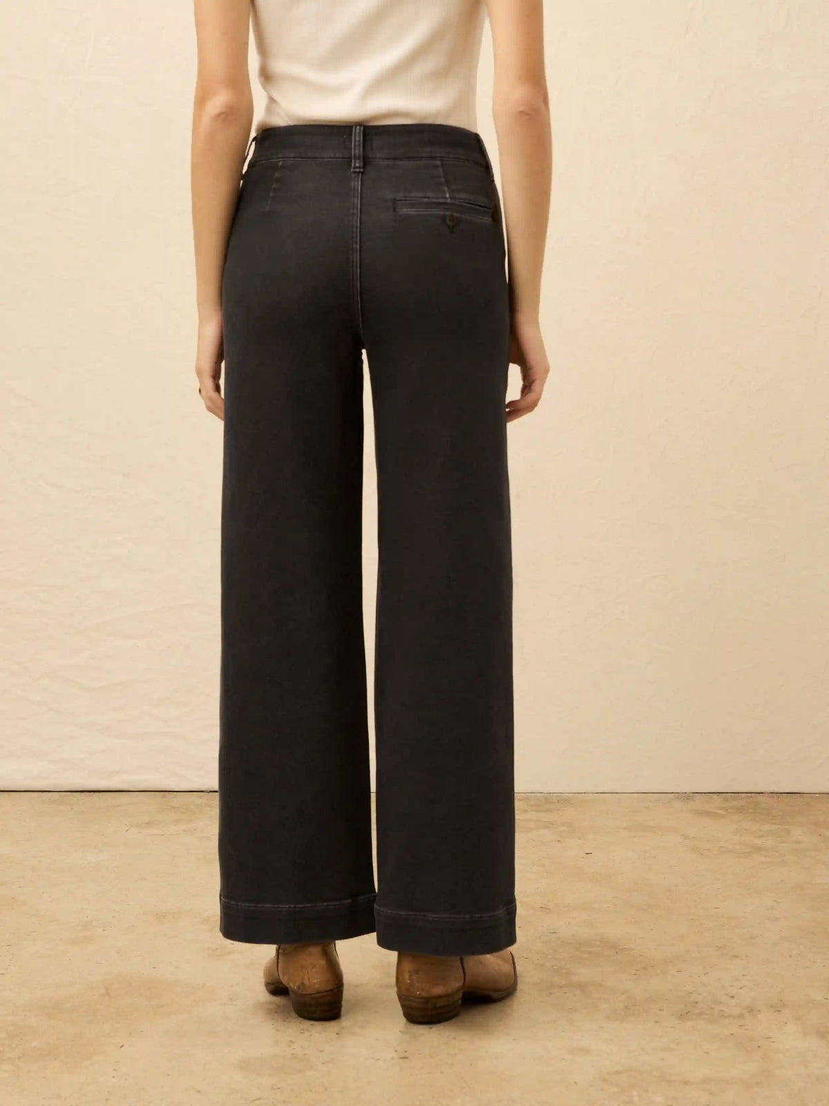 Stretch Terry Sailor Trouser - Onyx Black