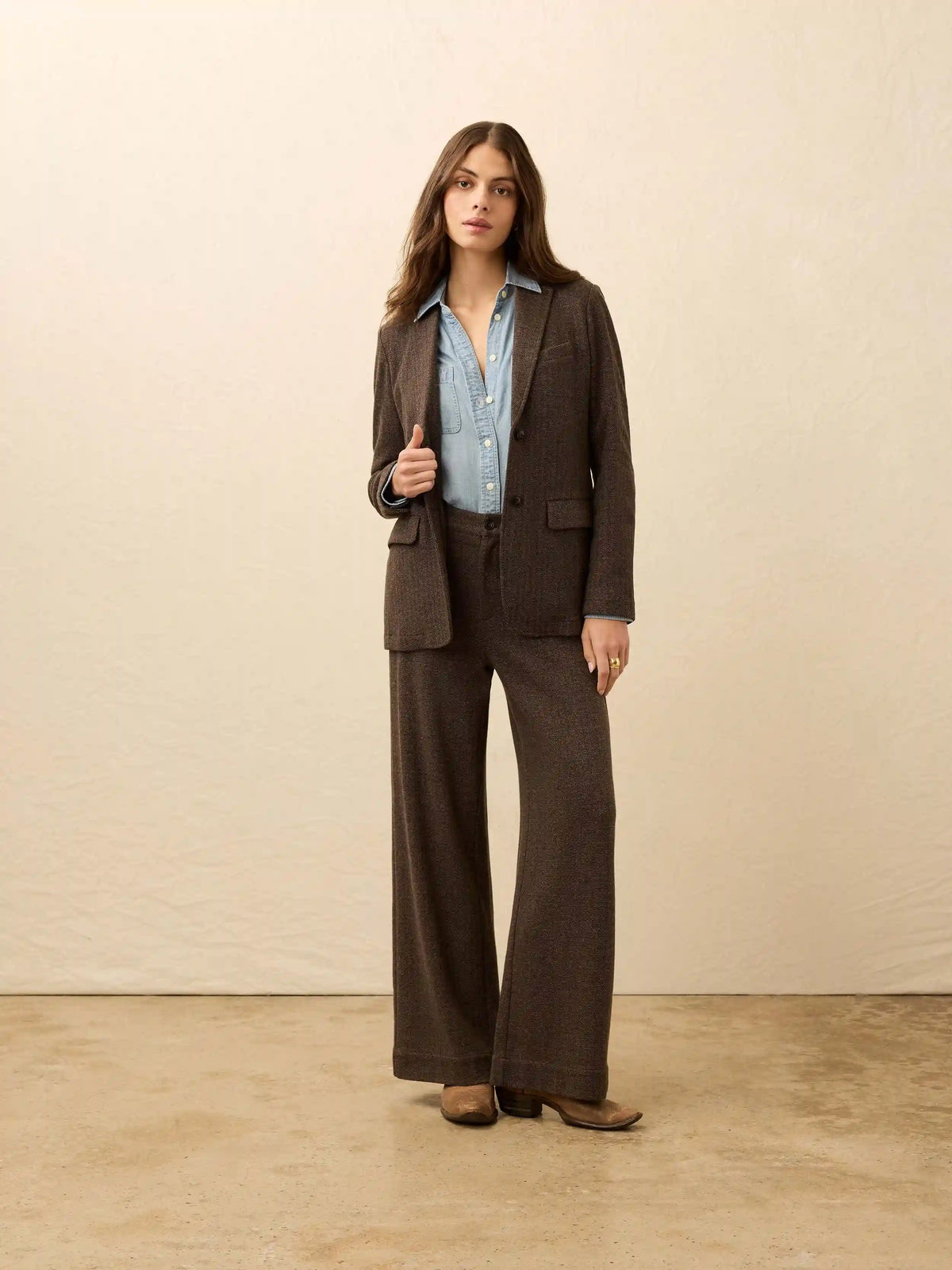 Inlet Houndstooth Blazer - Woodland Herringbone