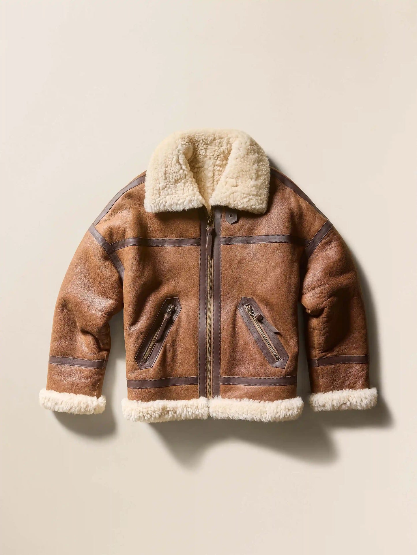 Sedona Shearling Flight Jacket - Brown