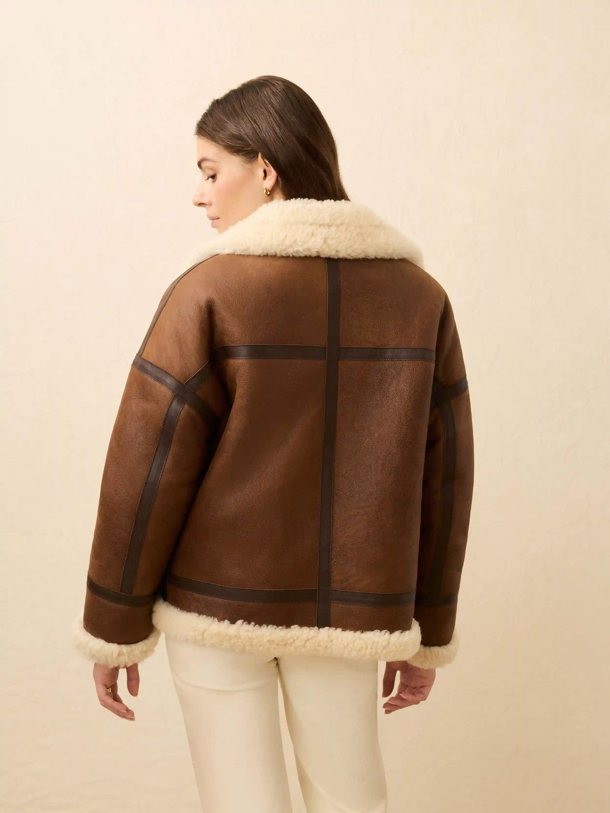 Sedona Shearling Flight Jacket - Brown