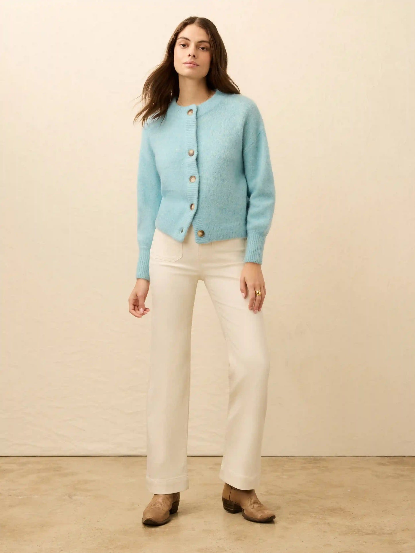 Alpine Cozy Cardigan - Lake Blue