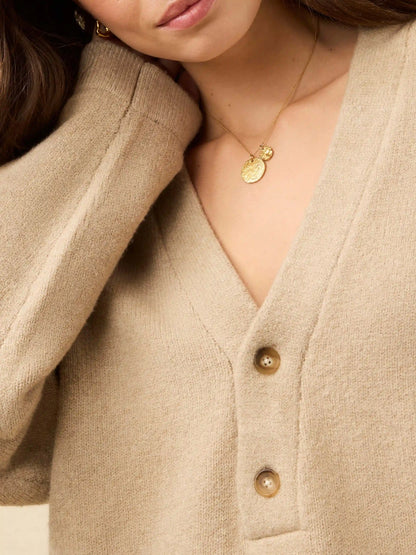 Jackson V-Neck Popover - Oatmeal Heather