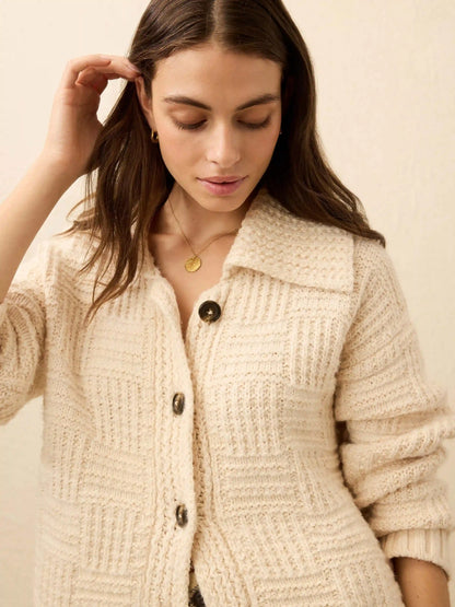 Heirloom Cotton Outback Cardigan - Cream