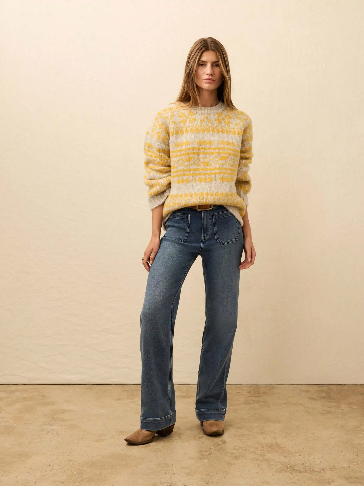 Powder Peak Boyfriend Sweater - Glacier Oat