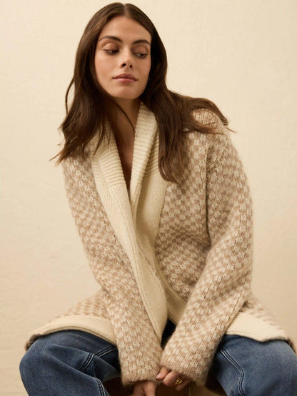 Alpaca Cabin Sweater Coat - Cream