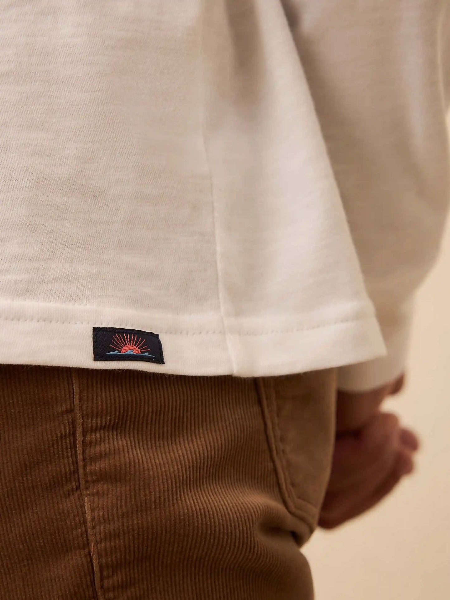 Long-Sleeve Sunwashed Pocket Tee - White Surf Stripe