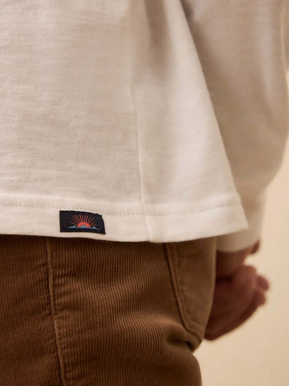 Long-Sleeve Sunwashed Pocket Tee - White Surf Stripe