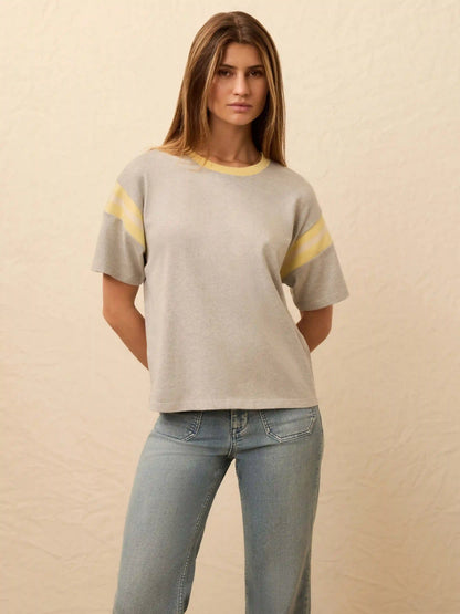 Sport Jersey Throwback Tee - Spring Grey Varsity