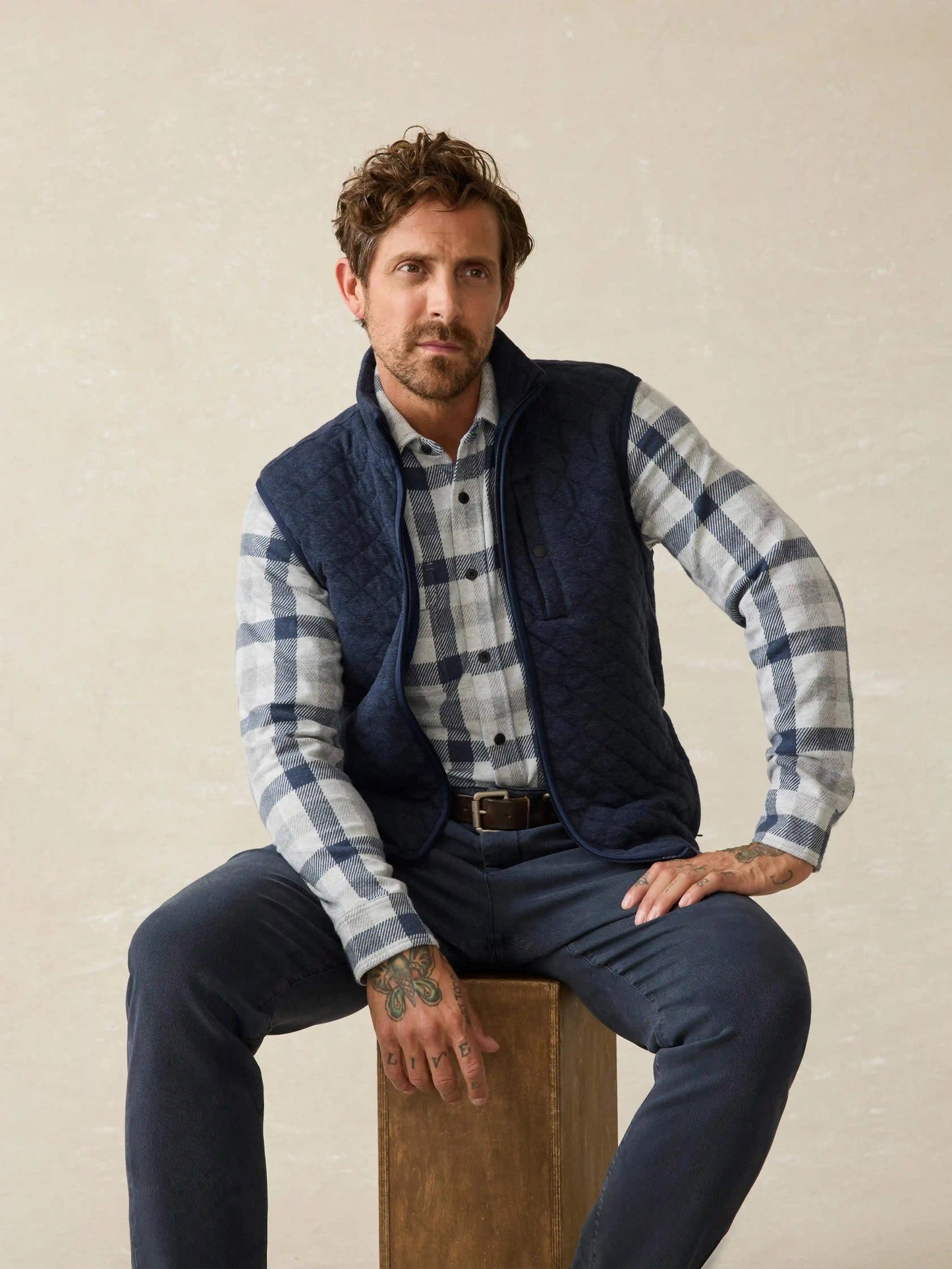 Legend™ Sweater Shirt - Snowy Night Check