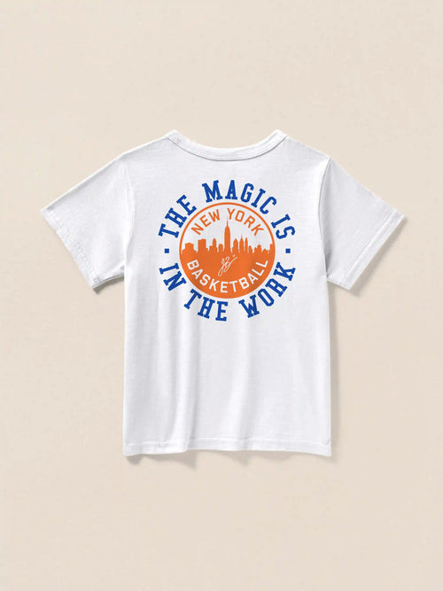 Jalen Brunson Kids Sunwashed Tee - White