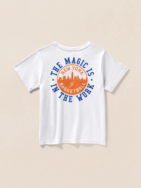 Jalen Brunson Kids Sunwashed Tee - White