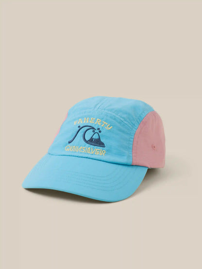 Faherty x Quiksilver 5-Panel Hat - Teal Sunrise Block