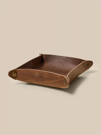 Leather Valet Tray - Natural