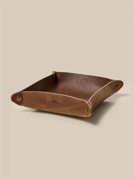 Leather Valet Tray - Natural