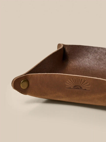 Leather Valet Tray - Natural