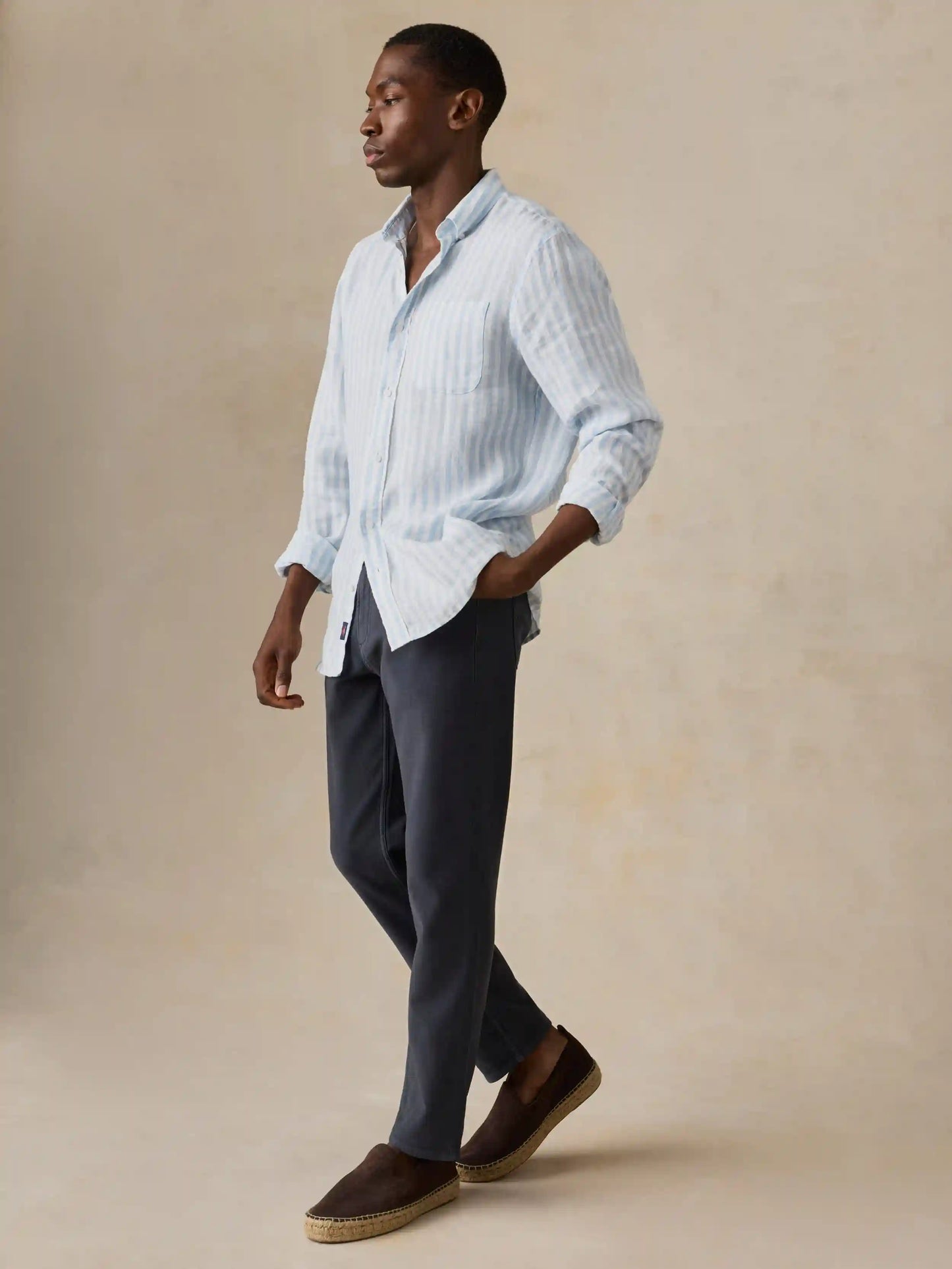 Stretch Terry 5-Pocket Pant - Navy