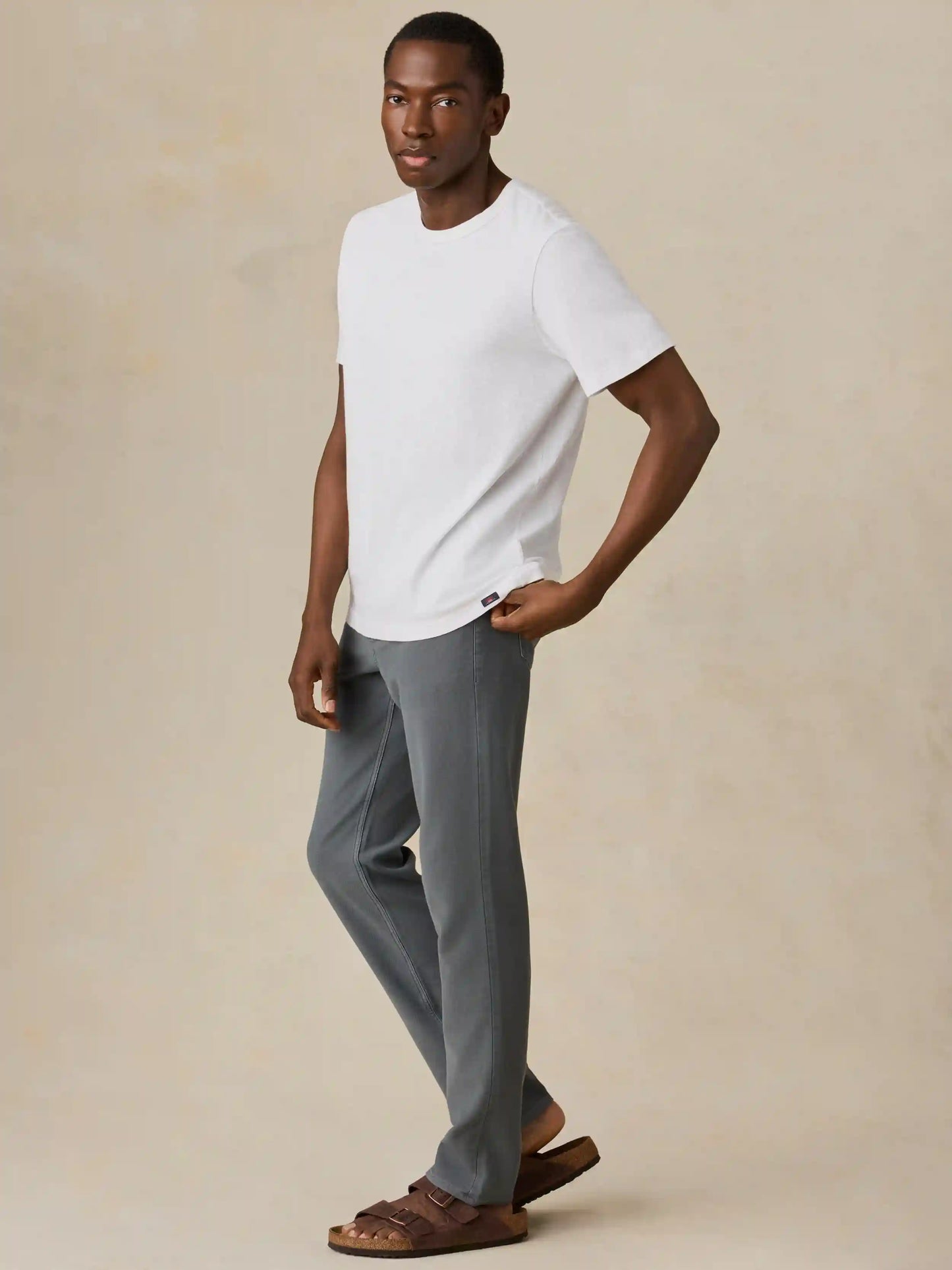 Stretch Terry 5-Pocket Pant - Slate
