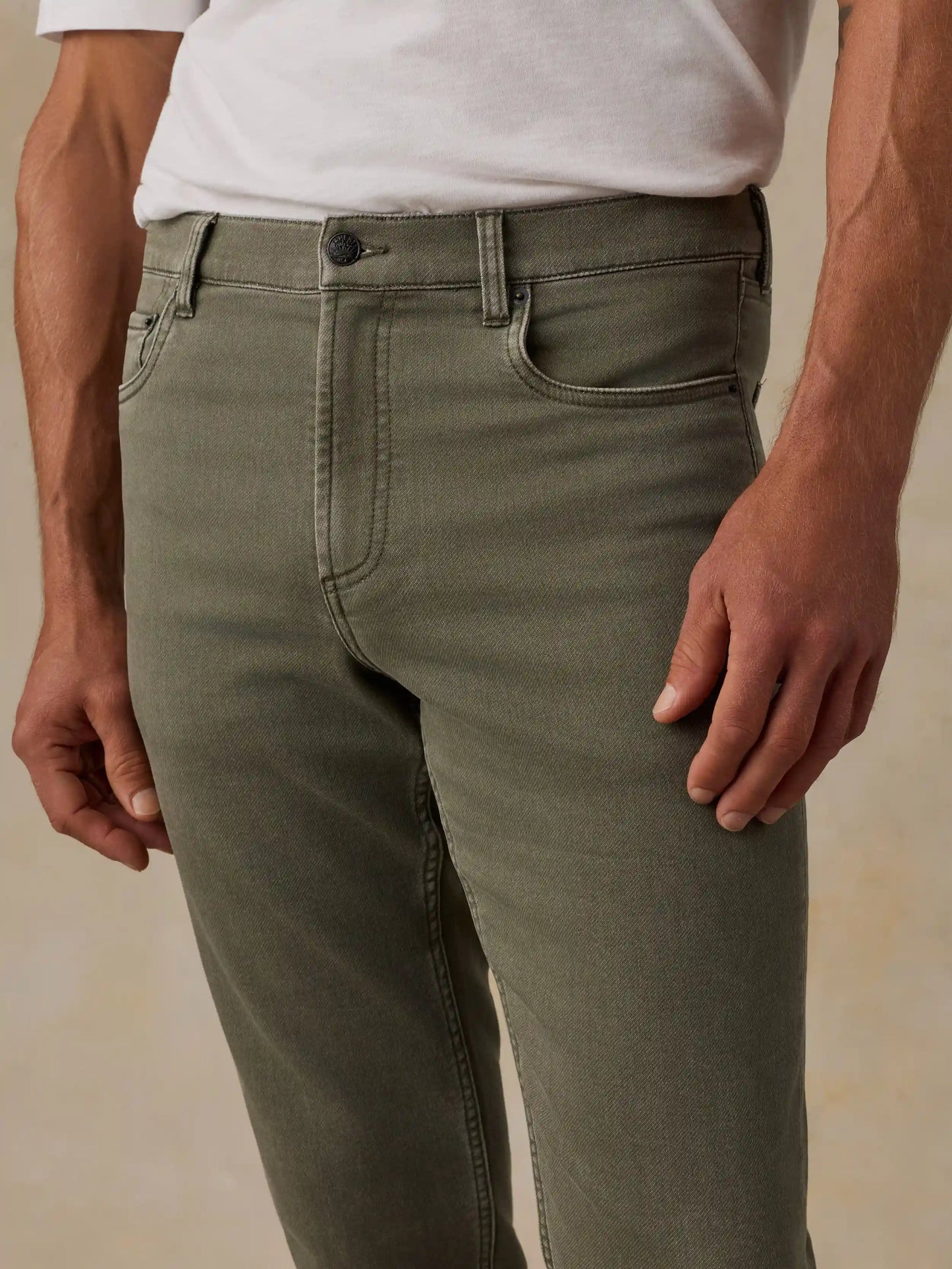 Stretch Terry 5-Pocket Pant - Pine Forest