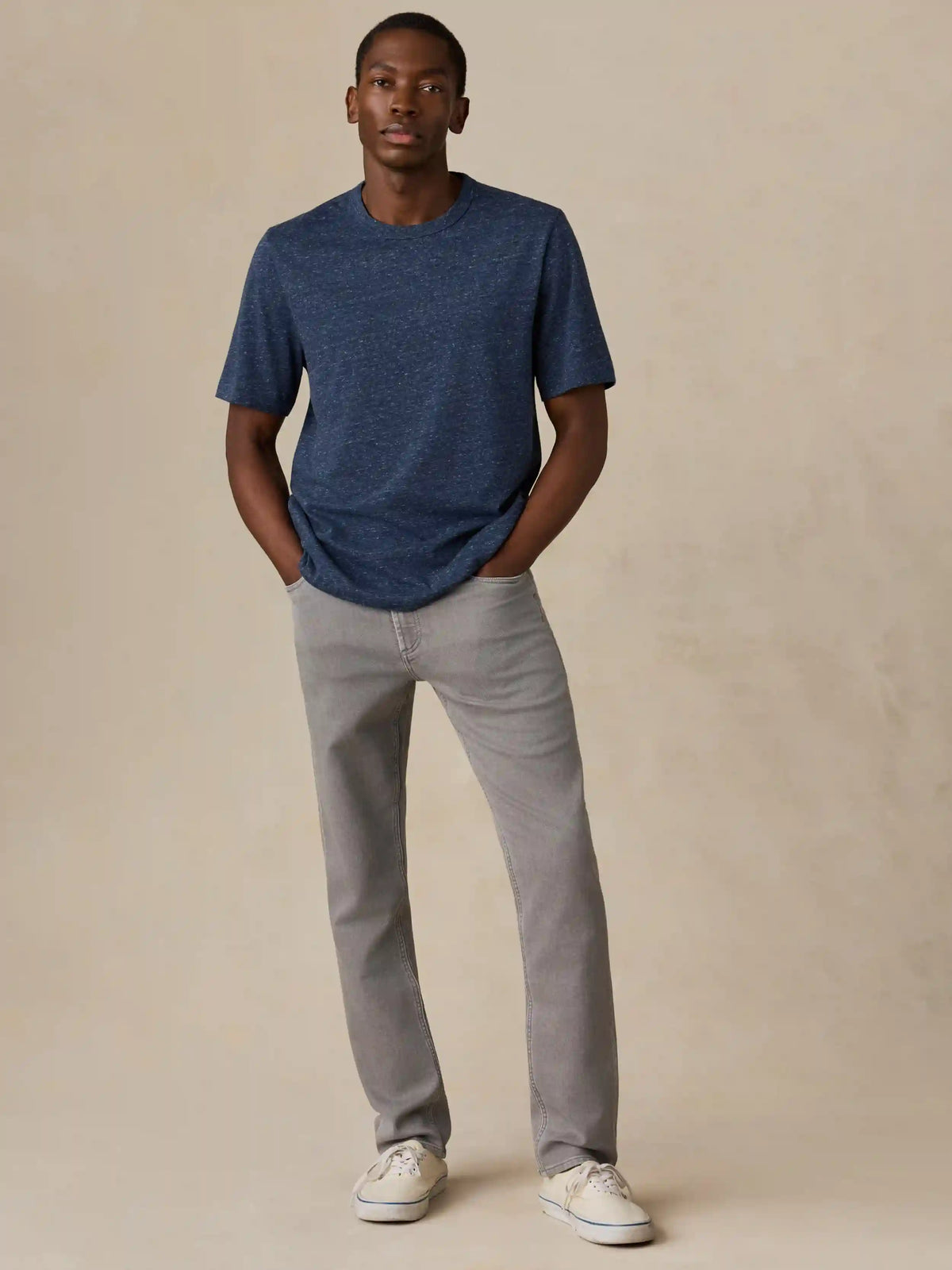 Stretch Terry 5-Pocket Athletic Fit Pant - Steel Grey