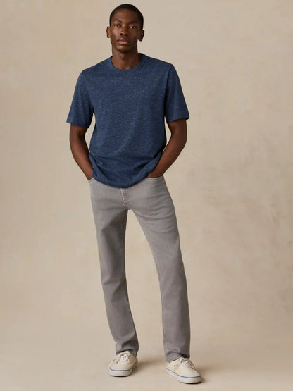 Stretch Terry 5-Pocket Athletic Fit Pant - Steel Grey