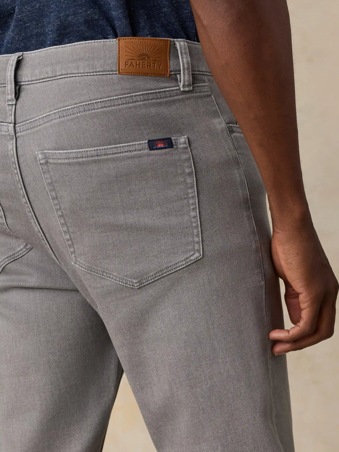 Stretch Terry 5-Pocket Athletic Fit Pant - Steel Grey