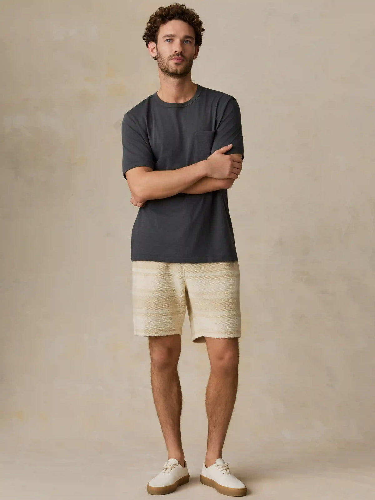 Whitewater Sweatshort - Ivory Desert Stripe