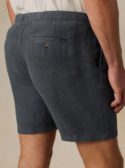 Essential Linen Short (6.5") - Washed Black