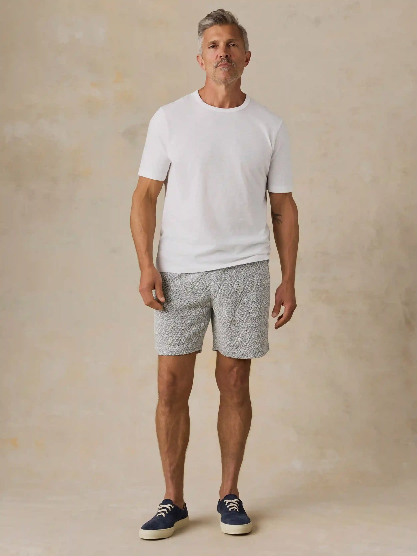 Oasis Drawstring Short - Blue Island Medallion