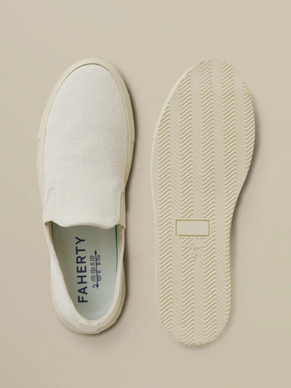 Faherty X Opie Way Slip On Sneaker - Off White