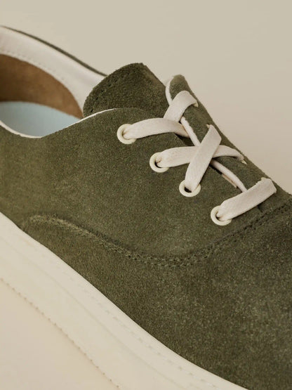 Faherty X Opie Way Deck Sneaker - Olive