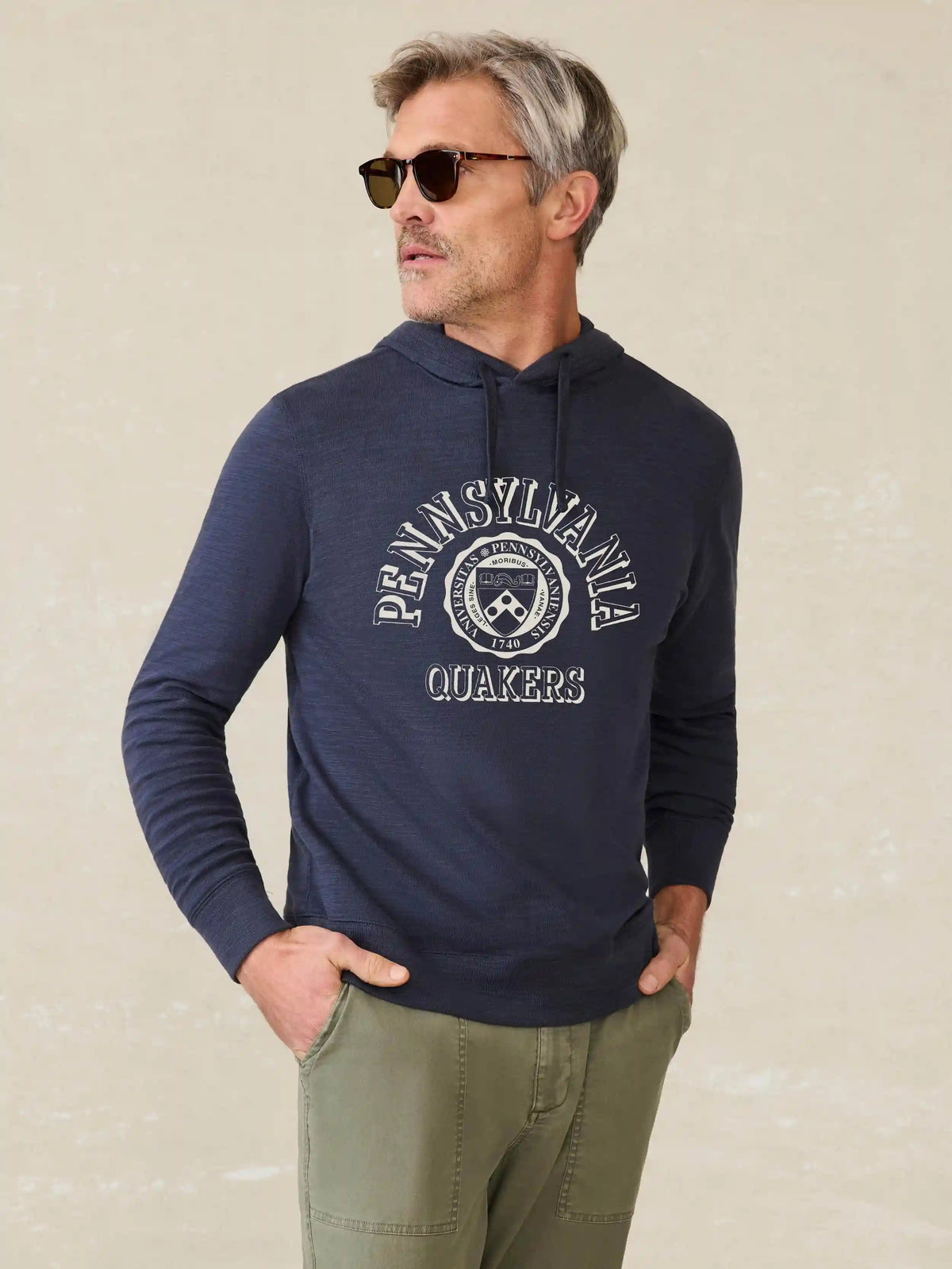 University of Pennsylvania Sunwashed Organic Hoodie - Blue Nights
